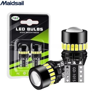 Nouvelle ampoule LED TGZ T10 pour voiture, éclairage de position 3014 18SMD <span class=keywords><strong>3030</strong></span> avec lentille, pour plaque d'immatriculation et éclairage latéral de porte, ajustement universel - Product Image 1