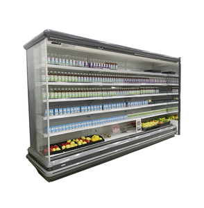 Réfrigérateur vitrine à porte ouverte, refroidisseur de boissons, équipement à rideau d'air avec panneau de finition en verre, équipement de supermarché MCC118-6, porte vitrée D - Product Image 2