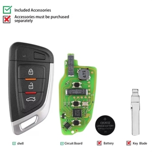 Llave de Coche Xhorse Super Remote VVDI XSKF01EN para VVDI Tool 2, Versión <span class=keywords><strong>en</strong></span> <span class=keywords><strong>Inglés</strong></span>, Tipo MQB, FOB de 3 Botones - Product Image 2