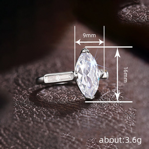 Anello a Forma di Marquise per Donne, Gioiello Ispirato allo Stile Punk, Accessorio di Moda Minimalista e Trendy - Product Image 4
