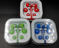 Earphone kabel warna warni 3.5mm, Headset penerbangan sekali pakai untuk olahraga musik Stereo dengan Bass