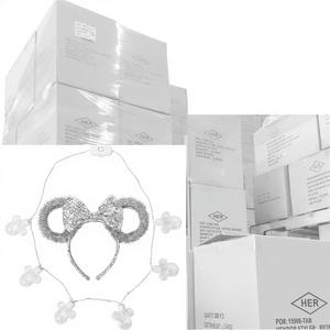 Lot de 150 serre-têtes Minnie Mouse à sequins avec collier LED pour femme – Stock entrepôt CA USA - Product Image 1