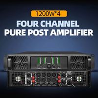 Amplificateur professionnel de haute qualité 2U 4*1200W 4 canaux, amplificateur stéréo classe H, système de sonorisation, amplificateur de puissance