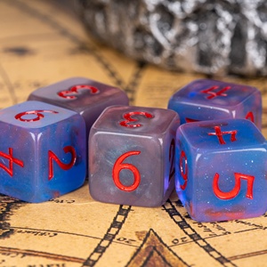 Faccub Biểu Tượng Tùy Chỉnh 16Mm D6 Trong Suốt Màu Hồng Màu Xanh Long Lanh Phát Sáng Chơi Game Xúc Xắc Nhựa Nhựa Cube Cán Xúc Xắc Cho Dnd RPG Trò Chơi - Product Image 1