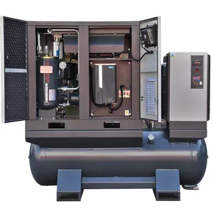 Compressore d'aria silenzioso 7.5 kw tipo a vite 10hp 400 l1000l compressore d'aria rotativo a vite in vendita