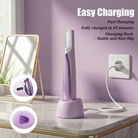 Outil de dermaplaning électrique sonique pour les poils du visage, 3 vitesses, lumière LED, lame de sécurité, exfoliation, éliminateur de peaux mortes pour le visage des femmes