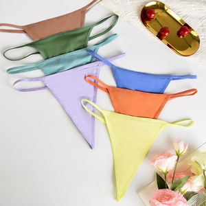 Sous-vêtements <span class=keywords><strong>Victoria</strong></span> sécrétés personnalisés en tissu scintillant culotte taille basse sans couture G String T Back culotte pour femme - Product Image 1