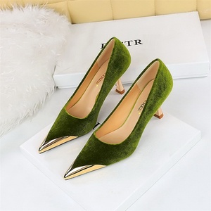 Fashion Party Women <b>Shoes</b> 2025 New Metal Pointed Suede Zapatos De Mujer <b>Kitten</b> <b>Heels</b> for <b>Ladies</b> - Product Image 5