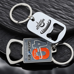 20 Năm Nhà Máy Biểu Tượng Tùy Chỉnh Thư Keyring Mở Chai Mạ Bạc Kim Loại Kẽm Hợp Kim Men Keyholder Keychain/Mở - Product Image 2