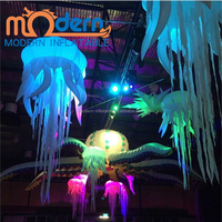 Ballon Méduse Gonflable LED Moderne pour Décoration de Fête, Lumières RGB à 16 Couleurs Changeantes, Matériau Polyester 210T, Souffleur et Télécommande
