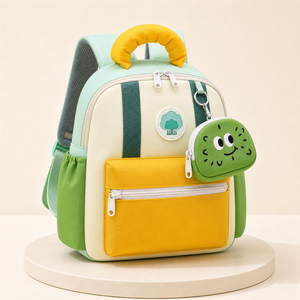 Cute Cartoon Kids School <strong>Backpack</strong> Nylon Lightweight Large Capacity Student Book Bag with Detachable Coin <strong>Purse</strong> - Product Image 2