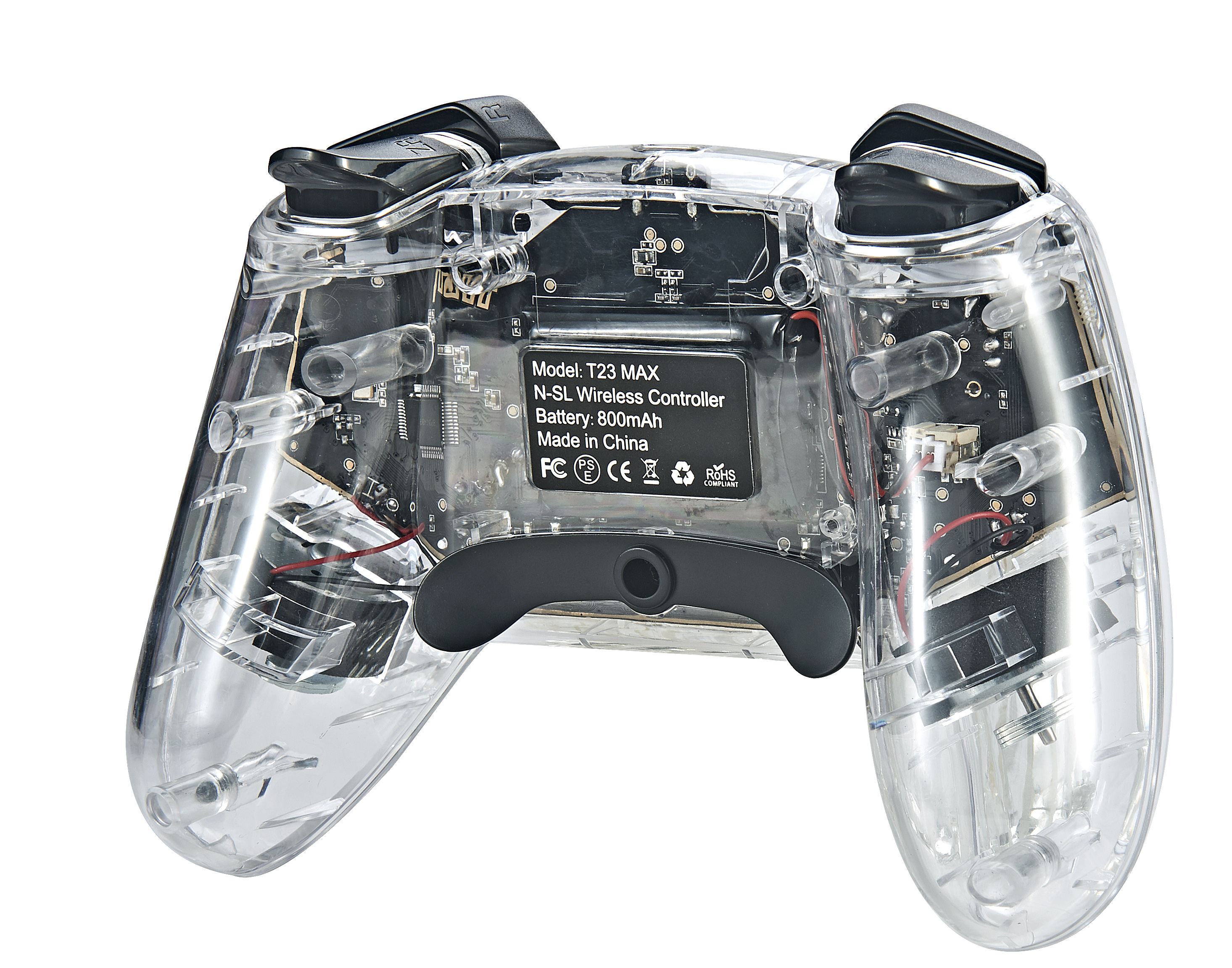 T23 Max Switch Transparent Game Controller with RGB Light