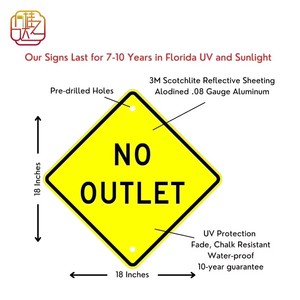 Señales de Tráfico en Forma de Diamante de 18 x 18 Pulgadas Señales de Tráfico Personalizables Impresas con Nombres. - Product Image 2