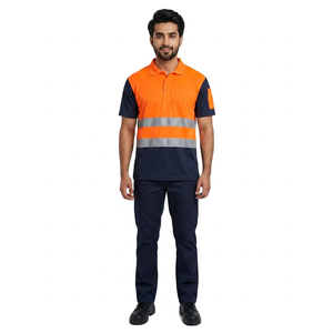 Custom Made Safety Work-wear Men's <b>High</b> <b>Vis</b> Safety <b>T</b> <b>Shirt</b> Reflective Work Short Sleeve <b>T</b>-<b>shirt</b> - Product Image 1