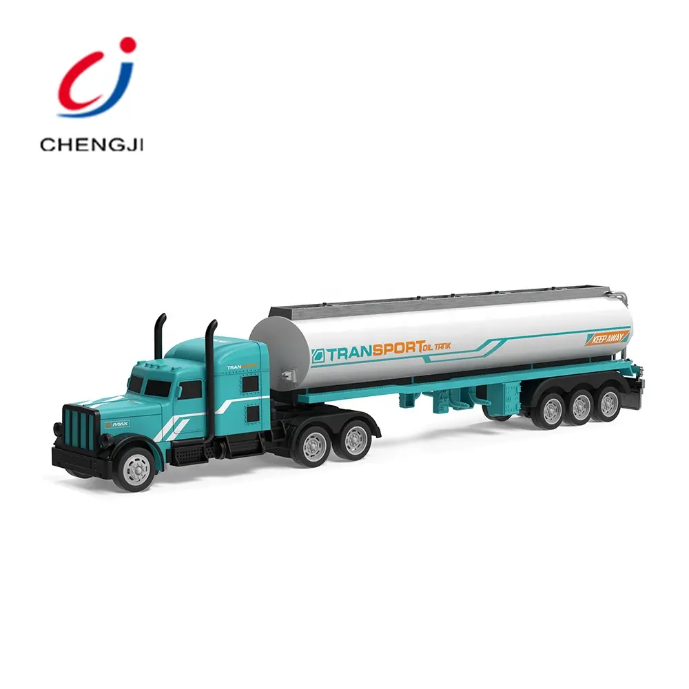 New Arrival 1 16 Scale 4Ch 2.4G Oil Tank Rc Tractor Toy, Plastic Transport Remote Control Truck Trailer Rc