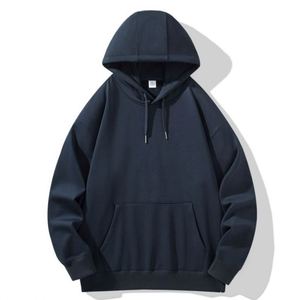 Wholesale 600gsm High Quality Men Cotton Thick Heavyweight Fleece Pullover Hoodie Custom <b>Drop</b> Shoulder Fleece Oversized Hoodie - Product Image 2