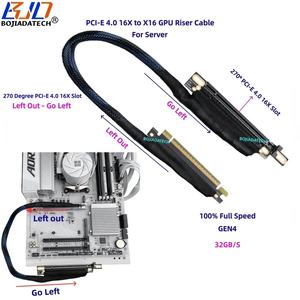 <span class=keywords><strong>สาย</strong></span>รีไวเซอร์การ์ดจอ Reverse <span class=keywords><strong>PCIE</strong></span> 16X Slot GEN4 PCI-E <span class=keywords><strong>4.0</strong></span> X16 แบบ 270 องศา ความยาว 0.3 ม. 0.4 ม. 0.5 ม. 0.6 ม. 0.8 ม. 1 ม. สำหรับเซิร์ฟเวอร์ AI GPU - Product Image 1