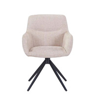 Fauteuil pivotant confortable en velours rose pour chambre et salle de maquillage