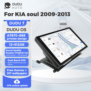 DUDUAUTO para KIA <span class=keywords><strong>Soul</strong></span> 2009-2013, Sistema Multimedia Android Modificado para Auto, Navegación Bluetooth, Carplay, Pantalla de Visión Trasera - Product Image 1