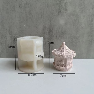 Moule en silicone carrousel pour bougies en résine en gros, idéal pour la décoration intérieure et les bougies parfumées - Product Image 4