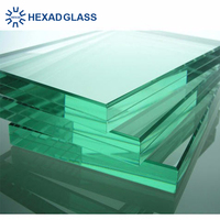 Verre de sécurité feuilleté trempé de qualité construction 6.38 8.38 10.38 Panneau transparent pour portes, fenêtres, balcons, garde-corps