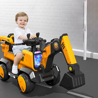 Excavatrice Jouet Voiture Les enfants peuvent s'asseoir Les gens Garçon Excavatrice Grand véhicule d'ingénierie surdimensionné
