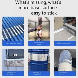 KUSHANG Ks5105 Ruban d'étanchéité pour toiture en bitume asphalte, rouleau, simple face, feuille d'aluminium PET, épaisseur 1,2 mm, isolation thermique - Product Image 6