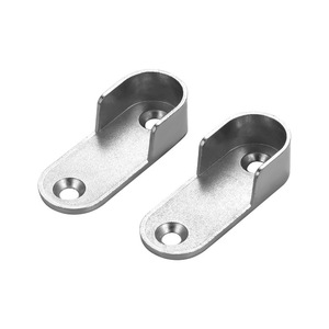 Clothing Tube Support Zinc Alloy Wall Mount Flange Base For Clothes Rod Wardrobe Hardware - Product Image 4