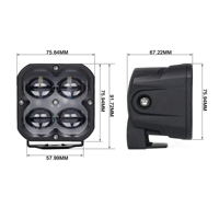 Feux de pare-chocs LED 20W 3012 pour voiture, feux antibrouillard LED cube 3'' pour tout-terrain, éclairage auxiliaire haute puissance étanche