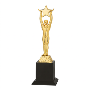 Trofeo Estrella Chapado en Oro Modelo 688/A con Base Grabada para Premios Deportivos y de Juegos - Product Image 3