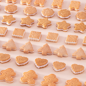 Suministros de decoración navideña, formas de galletas de resina para proyectos de manualidades, accesorios de plástico hechos a mano - Product Image 1