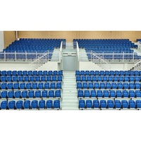 Sièges de stade fixes directement de l'usine avec accoudoirs et porte-gobelets, chaises rembourrées pour gradins sportifs pour arènes
