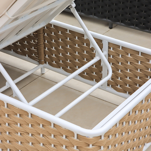 <span class=keywords><strong>Tumbona</strong></span> de <span class=keywords><strong>aluminio</strong></span> de cuerda para piscina de ocio marrón para piscina al aire libre para jardín, restaurante, piscina de Hotel - Product Image 6