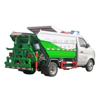 Mini compacteur à compression levage latéral 3cbm camions à ordures chargement arrière 120L poubelles compacteur véhicules