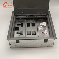 Boîtier de prise de sol gris industriel EU/USA/UK/Afrique du Sud 10A 3 prises 2 ports double escamotable avec mise à la terre IP21 220V Klass TS-B