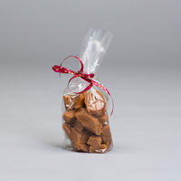 Sacs Alimentaires Carrés à Fond Bloc en Cellophane/BOPP/OPP Transparents Imprimés Personnalisés pour Bonbons/Pain/Aliments
