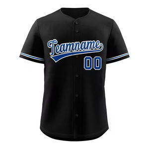 Uniformes de béisbol personalizados, ropa deportiva de secado rápido de malla, camisetas a rayas sublimadas, logotipo cosido personalizado, camiseta de béisbol para hombres - Product Image 1