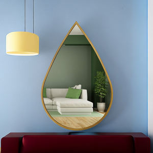 <span class=keywords><strong>Espejo</strong></span> Decorativo Moderno Personalizado con Marco Metálico Acabado Dorado, Tamaño Personalizable, Forma Irregular, <span class=keywords><strong>Espejo</strong></span> de Pared - Product Image 2