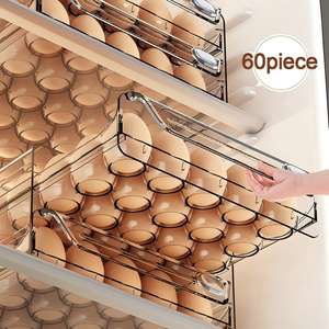 Многослойный прозрачный контейнер для яиц в виде выдвижного ящика, изготовленный методом литья под давлением, объемом 1-3 л, для хранения в холодильнике или на столешнице - Product Image 4