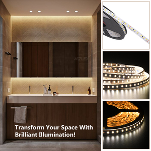ADLED <b>SMD</b> <b>LED</b> Strip Light 2700K Warm White IP65 Dimmable DC24V 50000H Lifespan 12W 8mm PCB Width <b>LED</b> Strip Light - Product Image 5