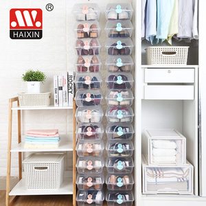 Organizzatore di scarpe impilabile personalizzato di alta qualità PP plastica eco friendly scatola di immagazzinaggio per scarpe 8 pz - Product Image 5