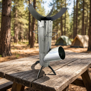 Réchaud de camping portable Rocket Outdoor 3-5L à combustion de bois, haute puissance, économie d'énergie, pour la cuisson, la préparation du thé et la friture, avec dispositif d'allumage - Product Image 3