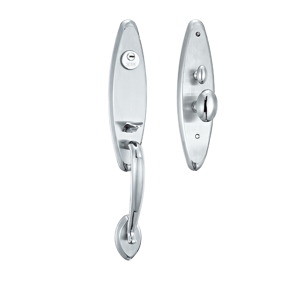 Simple Design Zinc Alloy Grip Handle Entrance Mortise Key Door Lock