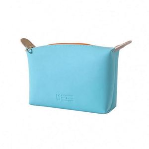 Bolsa de Maquillaje Plegable Portátil de Viaje, Color Caramelo, Forma de Dumpling, Impermeable, de PU Mate, para Mujer - Product Image 6