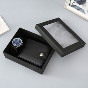 Coffret Cadeau Promotionnel Luxe Léger en Cuir Écologique pour Homme : Portefeuille, Montre, Ceinture – Idéal Souvenir d'Affaires, Noël, Saint-Valentin - Product Image 1