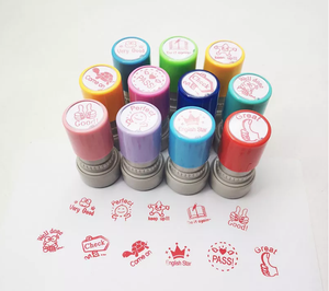 Tùy chỉnh OEM văn phòng phẩm văn phòng <span class=keywords><strong>stamper</strong></span> tem vòng tự mực giáo viên tem - Product Image 1