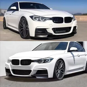 2013-2018 para BMW Serie 3 F30 F31 328i 330i 335i 340i 320d 330d Kit de carrocería de tuning con alerón labial delantero y contorno de parachoques - Product Image 3