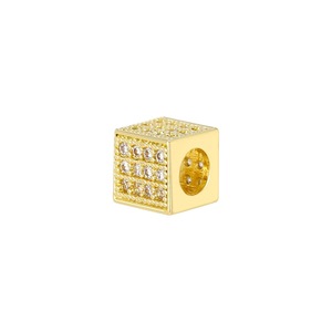 Separadores de Cuentas Cuadrados con Zirconia, <span class=keywords><strong>Separador</strong></span> de Cuentas, Material de Cobre, Cuentas con Agujero Cuadrado Grande, Materiales para Manualidades DIY - Product Image 2