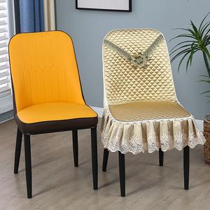 כיסוי כיסא אוכל מבד בעל צורה מיוחדת כרית הכל כלול מעוקל אוניברסלי יוקרתי כיסוי מגן מושב עמיד בפני אבק - Product Image 2