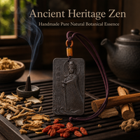 Collier d'encens au borneol fait main, pendentif Déesse Mazu de la mer, amulette naturelle à base de plantes, voyage en toute sécurité, marque privée OEM, porte-bonheur